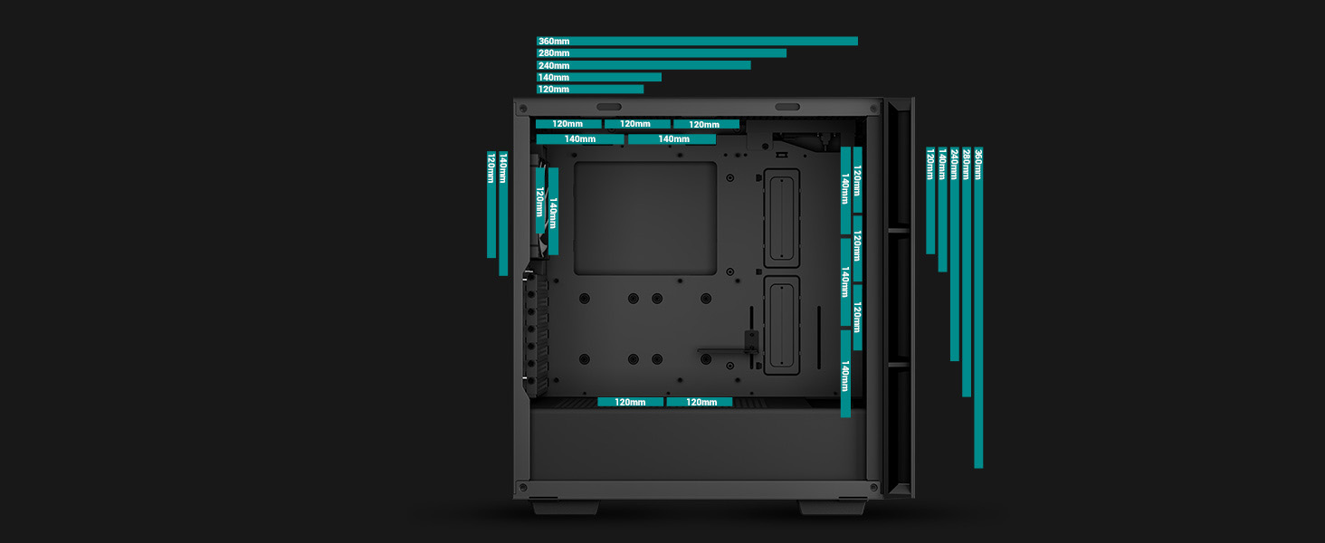DeepCool CH560 ATX Airflow case